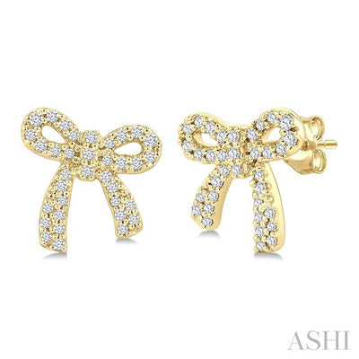 Bow Petite Diamond Fashion Earrings