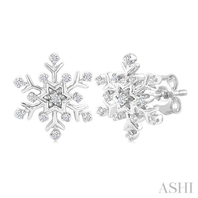Snowflake Petite Diamond Fashion Earrings