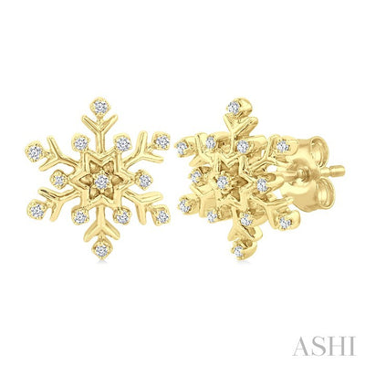 Snowflake Petite Diamond Fashion Earrings