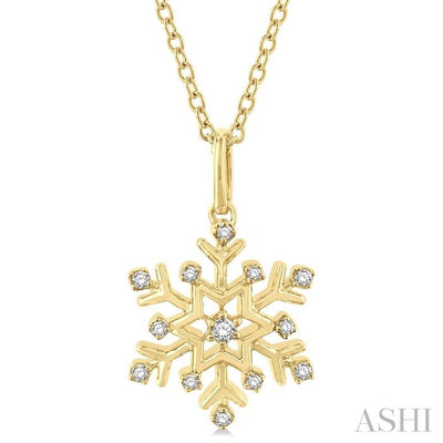Snowflake Petite Diamond Fashion Pendant