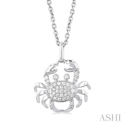 Crab Petite Diamond Fashion Pendant