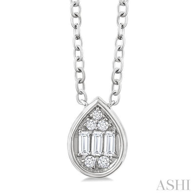 Pear Shape Bezel Set Petite Fusion Diamond Fashion Pendant