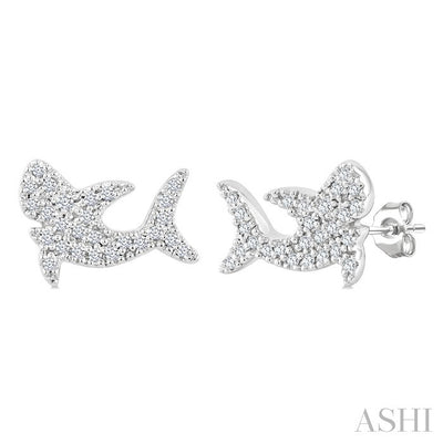 Shark Petite Diamond Fashion Earrings