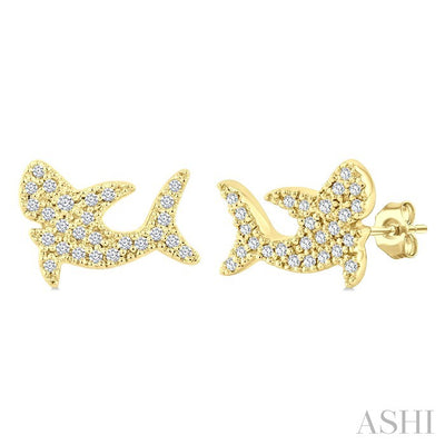 Shark Petite Diamond Fashion Earrings