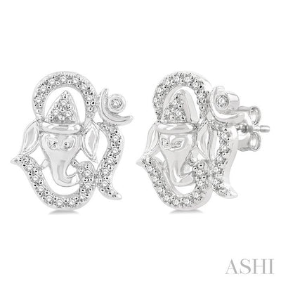 Om Ganesha' Petite Diamond Fashion Earrings