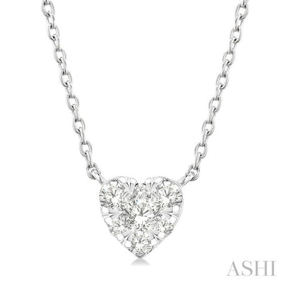 Heart Shape Lovebright Petite Diamond Solitaire Pendant