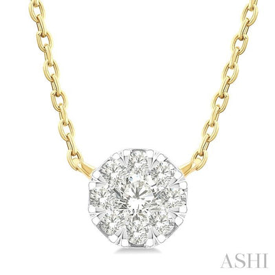 Round Shape Lovebright Petite Diamond Fashion Pendant