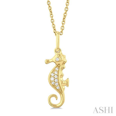 Seahorse Petite Diamond Fashion Pendant