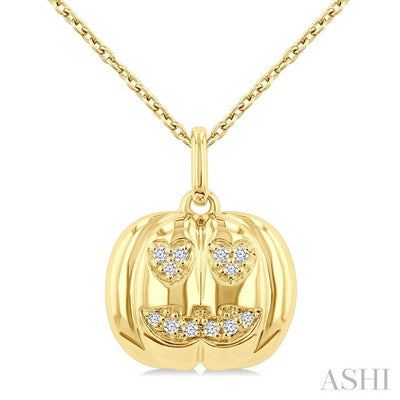Pumpkin Petite Diamond Fashion Pendant