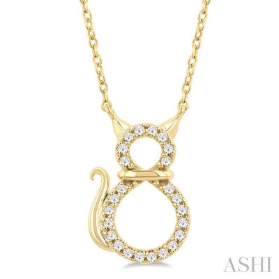 Cat Petite Diamond Fashion Pendant