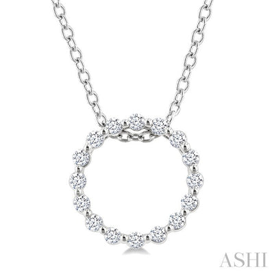 Petite Circle Diamond Fashion Pendant