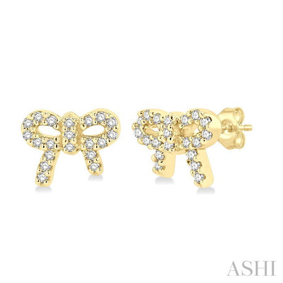 Bow Petite Diamond Fashion Earrings