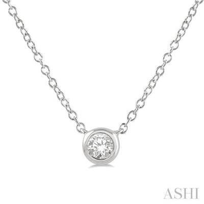 Bezel Set Petite Diamond Fashion Pendant