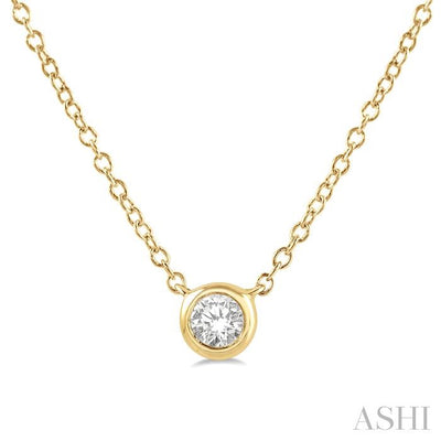 Bezel Set Petite Diamond Fashion Pendant