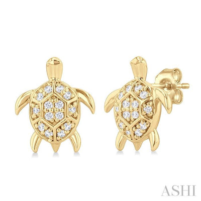 Turtle Petite Diamond Fashion Earrings