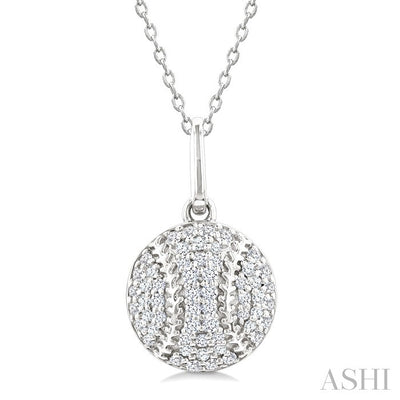 Baseball Petite Diamond Fashion Pendant