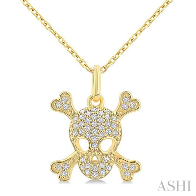 Skull Petite Diamond Fashion Pendant