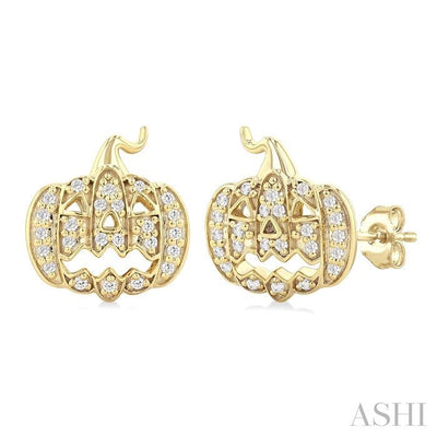 Pumpkin Petite Diamond Fashion Earrings