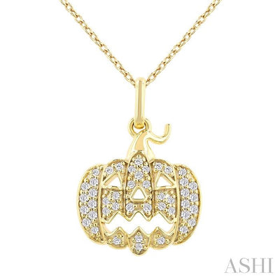 Pumpkin Petite Diamond Fashion Pendant