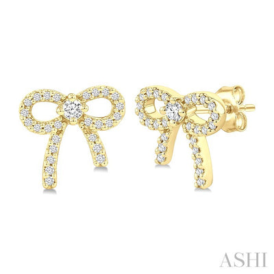 Bow Petite Diamond Fashion Earrings