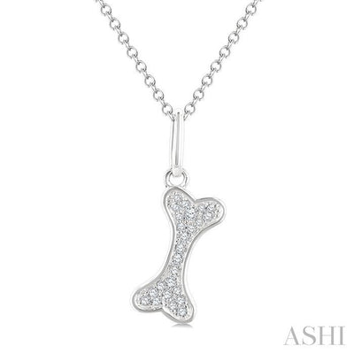 Dog Bone Petite Diamond Fashion Pendant