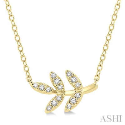 Leaf Petite Diamond Fashion Pendant