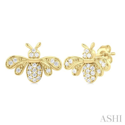 Bumble Bee Petite Diamond Fashion Earrings