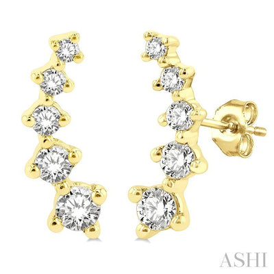 Petite Diamond Fashion Ear Climbers