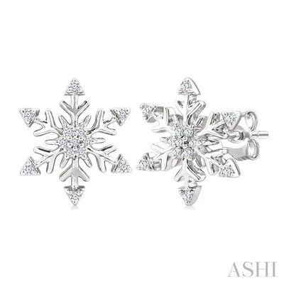 Snowflake Petite Diamond Fashion Earrings