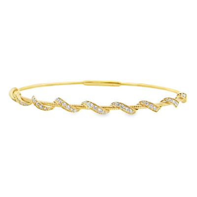 Diamond Twist Bangle Bracelet