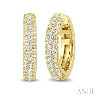 Petite Diamond Fashion Huggie Cuff Earrings