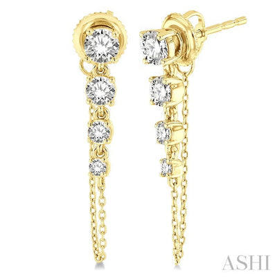 Journey Diamond Chain Earrings