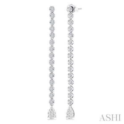 Pear Shape Lovebright Diamond Long Earrings