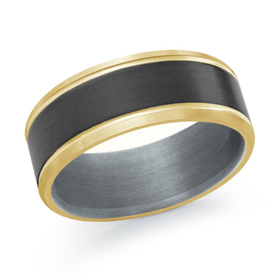 Men's Tantalum & Carbon Fiber Wedding Ring