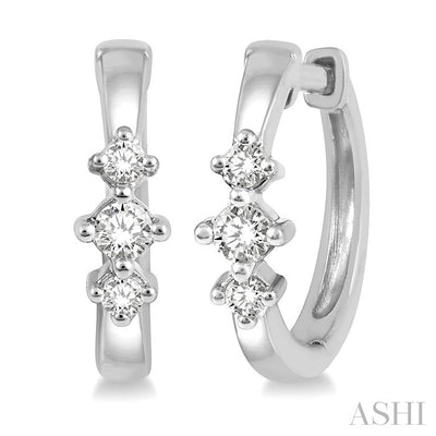 Past Present & Future Petite Diamond Huggie Fashion Earrings