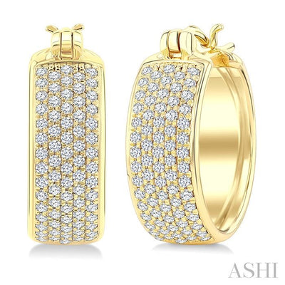Diamond Fashion Huggie Earrings