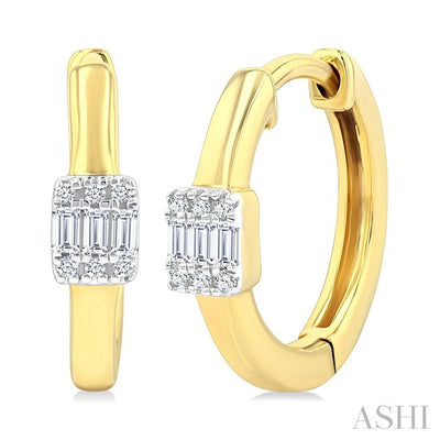Fusion Petite Diamond Fashion Huggie Earrings