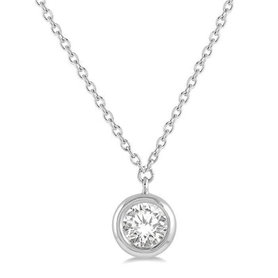 Diamond Bezel Solitaire Necklace