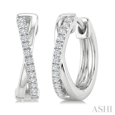 X' Petite Diamond Fashion Huggie Earrings