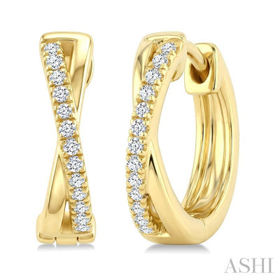 X' Petite Diamond Fashion Huggie Earrings
