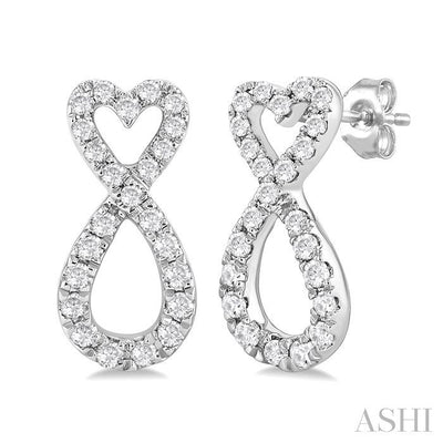 Heart Shape Infinity Diamond Fashion Earrings