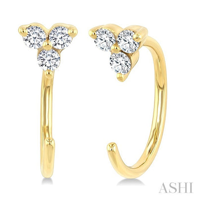 Petite Diamond Huggie Earrings