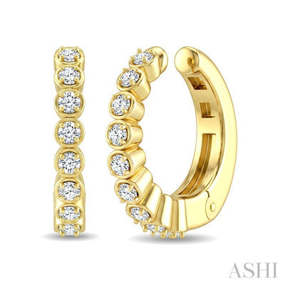 Petite Diamond Fashion Huggie Cuff Earrings