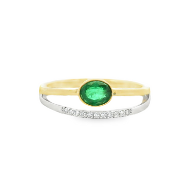 Emerald & Diamond Fashion Ring