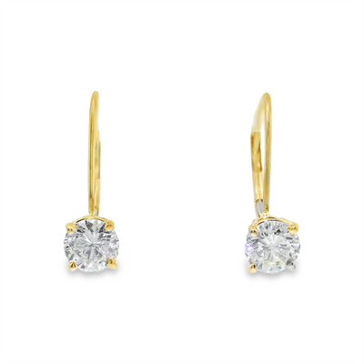 Diamond Leverback Earrings
