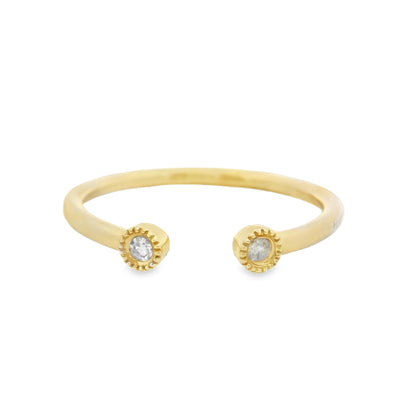 Diamond Open Style Bezel Wedding Ring