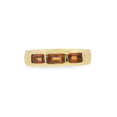 Orange Sapphire Stackable Ring