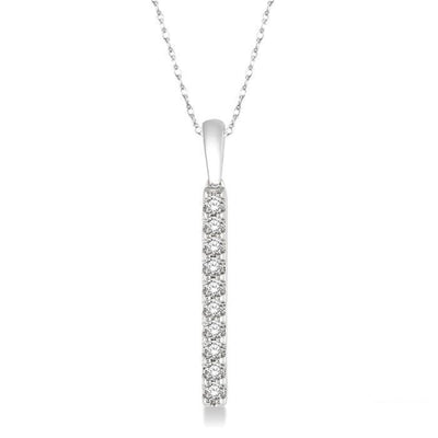 Vertical Bar Diamond Pendant