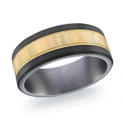 Men's Tantalum & Carbon Fiber Wedding Ring