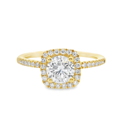 Round Diamond Halo Engagement Ring
